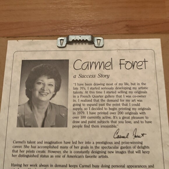 Vintage Set of 2 Carmel Foret Framed Floral Print Picture Frame Art - Picture 12 of 12